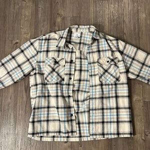 H&M Flannel Shirt Jacket Large Plaid